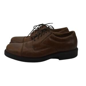 Borelli Brown Men's Oxford Lace Up Leather Round Toe Size 11